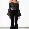 Women KILLSTAR Tops | Periwinkle Halter Crop Top Black