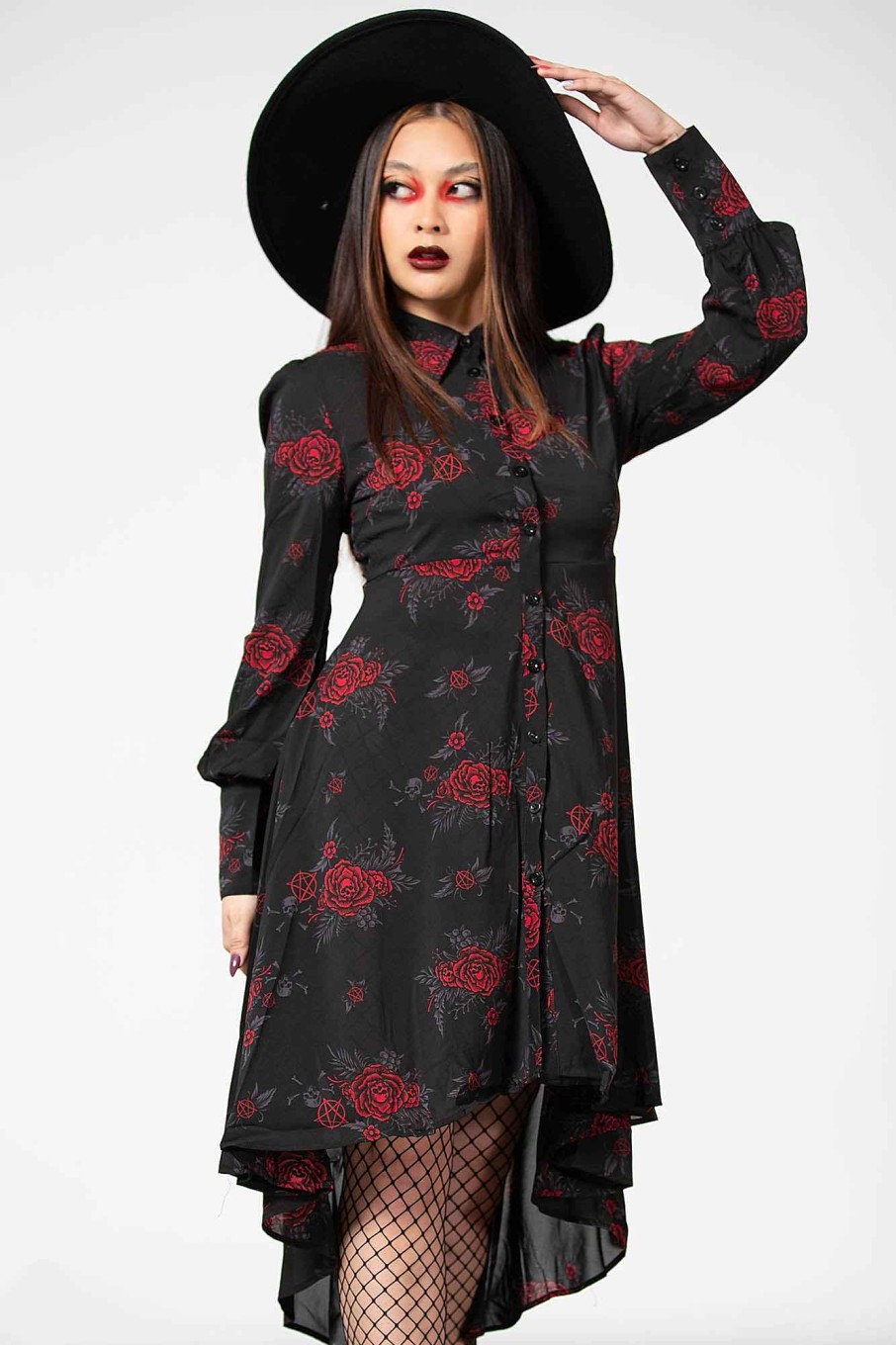 Women KILLSTAR Dresses | Pandora Shirt Dress Black