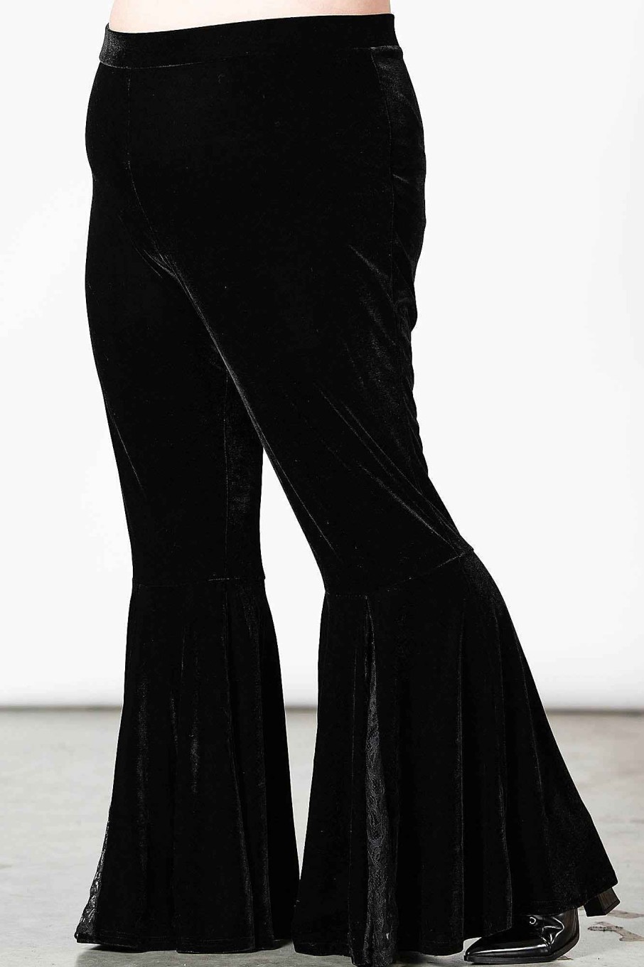 Plus KILLSTAR Bottoms | Marisol Velvet Bell Bottoms [Plus] Black