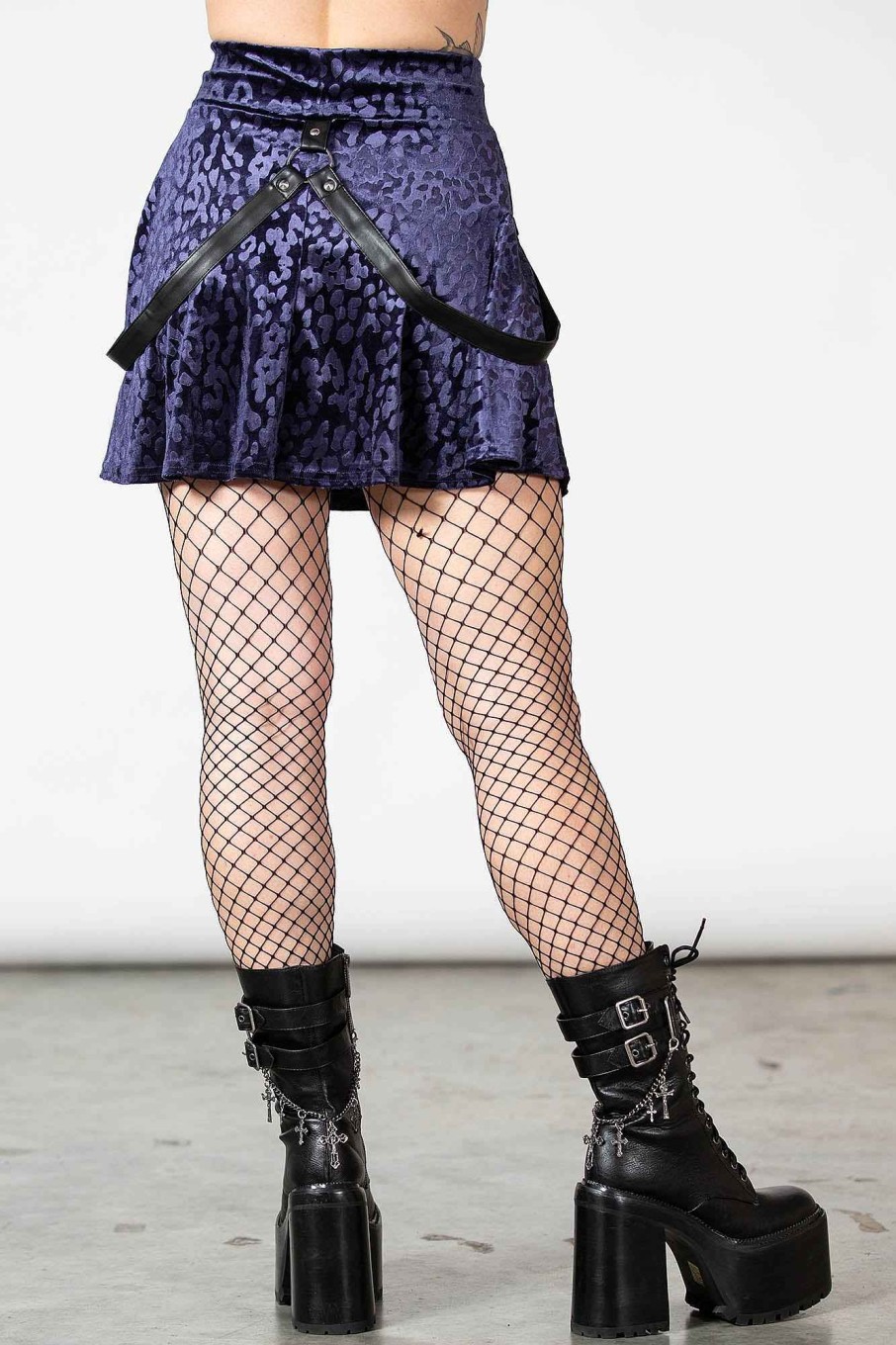 Women KILLSTAR Skirts | Kitty Pride Skater Skirt [Plum] Purple