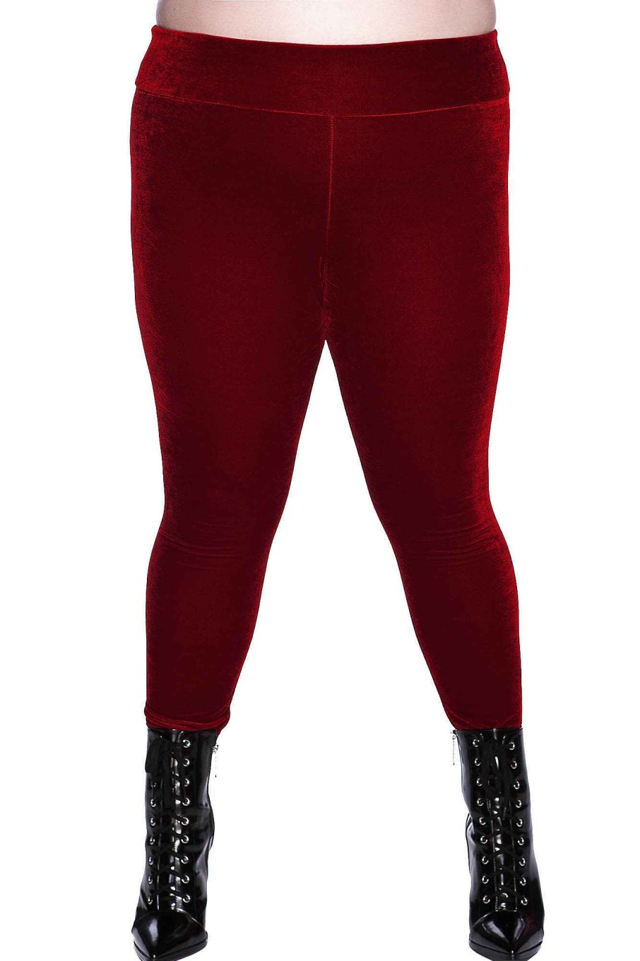 Plus KILLSTAR Bottoms | Hematite Leggings [Ruby] [Plus] Red