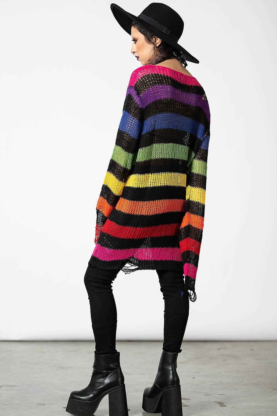 Men KILLSTAR Knitwear | Over The Knit Sweater Rainbow