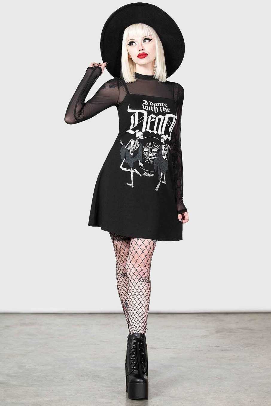 Women KILLSTAR Dresses | Deathdanse Two-Piece Dress Black