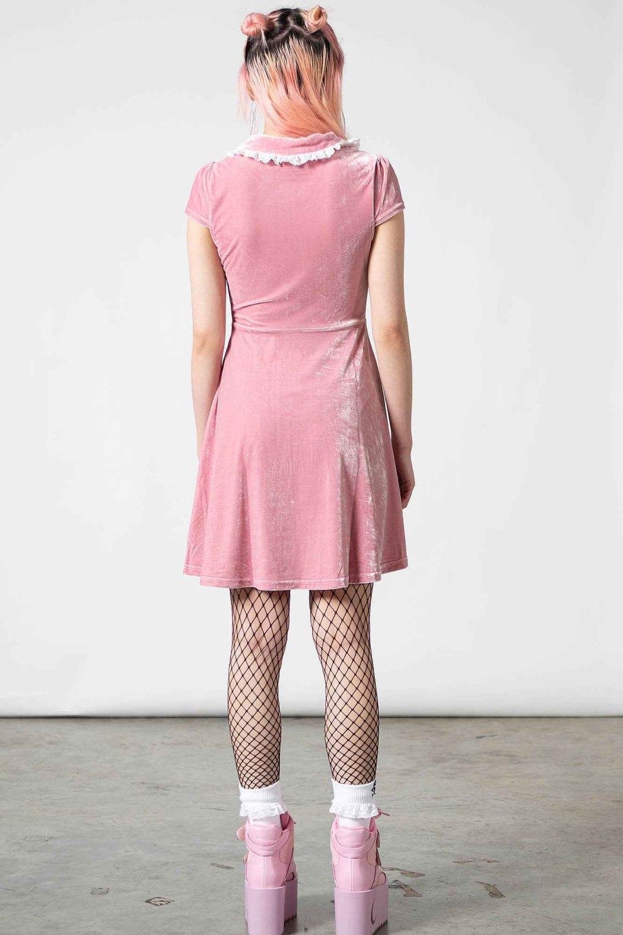 Women KILLSTAR Dresses | Every Mourning Collar Dress [Pastel ] Pink