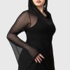 Women KILLSTAR Tops | Sheer Mystery Cloak [B] Black