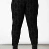 Plus KILLSTAR Bottoms | Nora Flocked Trousers [Plus] Black