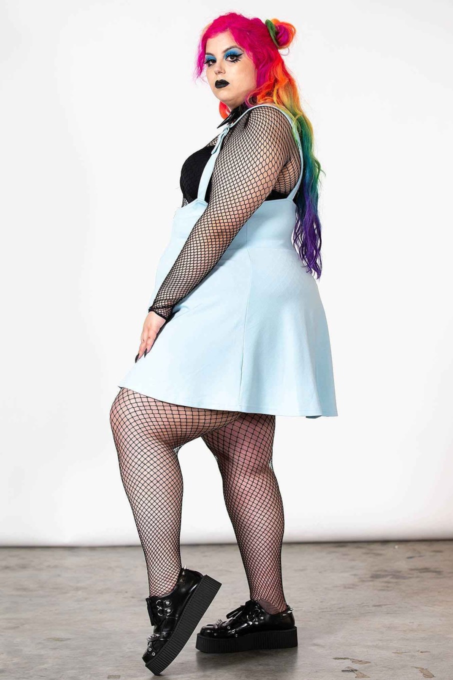 Plus KILLSTAR Bottoms | Suspend Me Statement Skirt [Pastel ] [Plus] Blue