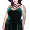 Plus KILLSTAR Dresses | Magica Skater Dress [Emerald] [Plus] Green