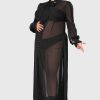 Plus KILLSTAR Dresses | Cecile Maxi Dress [Plus] Black