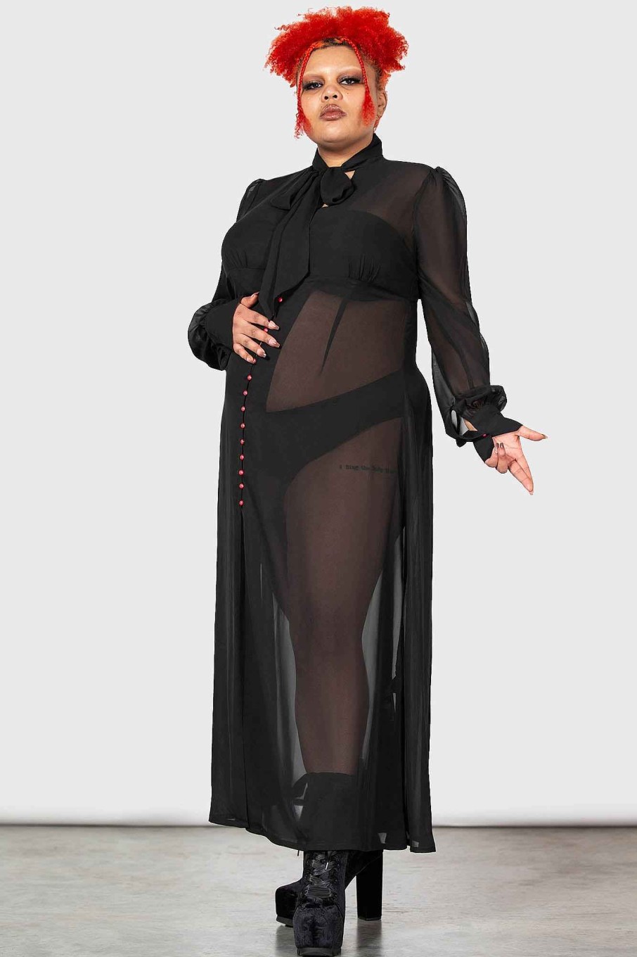 Plus KILLSTAR Dresses | Cecile Maxi Dress [Plus] Black