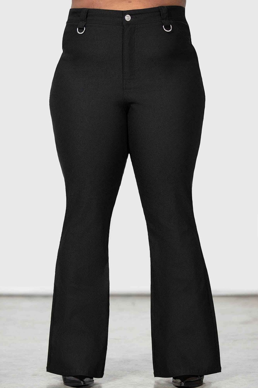 Plus KILLSTAR Bottoms | Cutout Bondage Trousers [Plus] Black