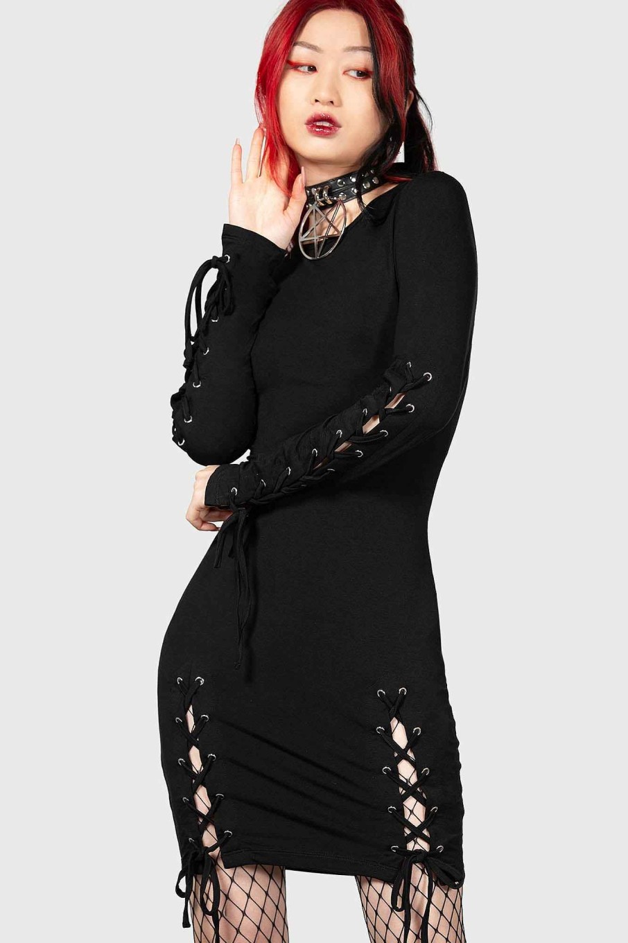 Women KILLSTAR Dresses | Rory Bodycon Dress Black