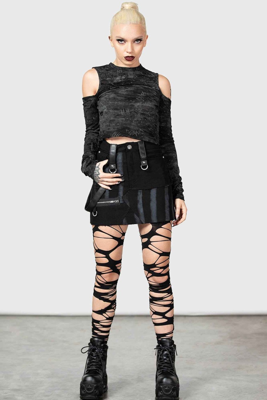 Women KILLSTAR Skirts | Carnevil Skirt Black