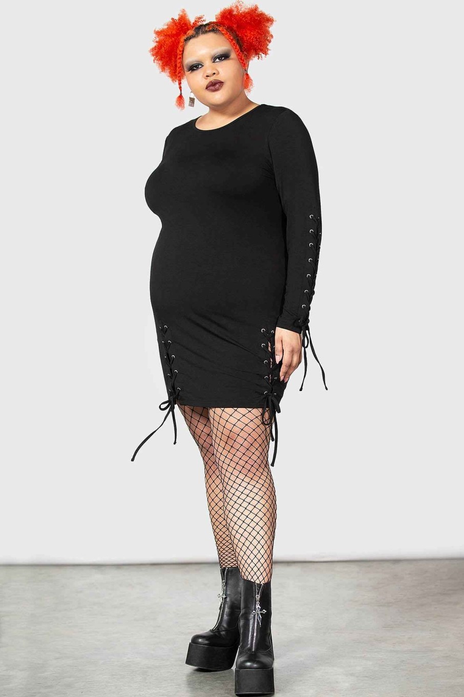 Plus KILLSTAR Dresses | Rory Bodycon Dress [Plus] Black