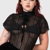 Women KILLSTAR Co-Ords | Atala'S Night Lace Top Black