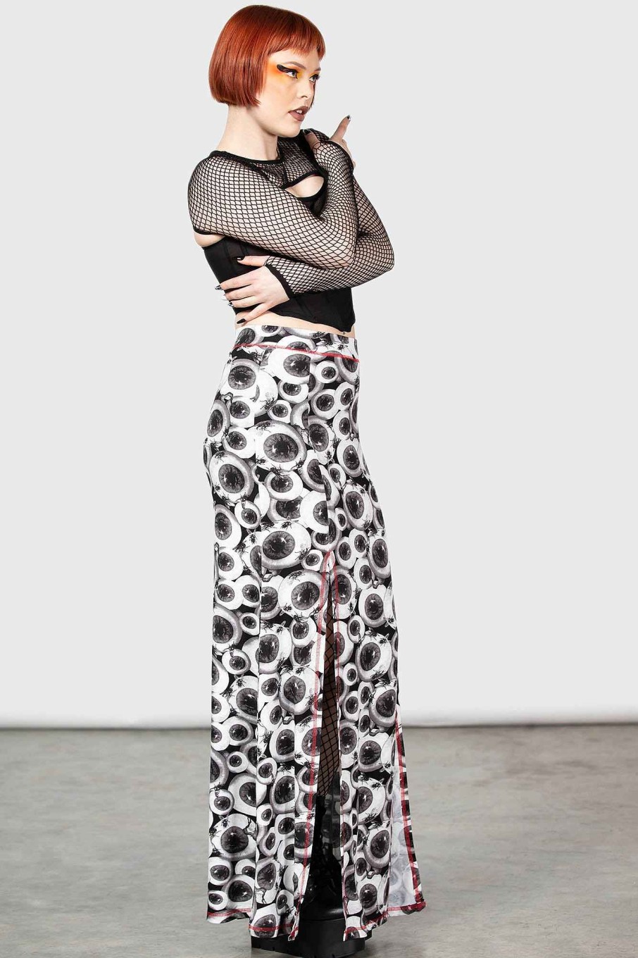 Women KILLSTAR Skirts | Four Flies Maxi Skirt Black