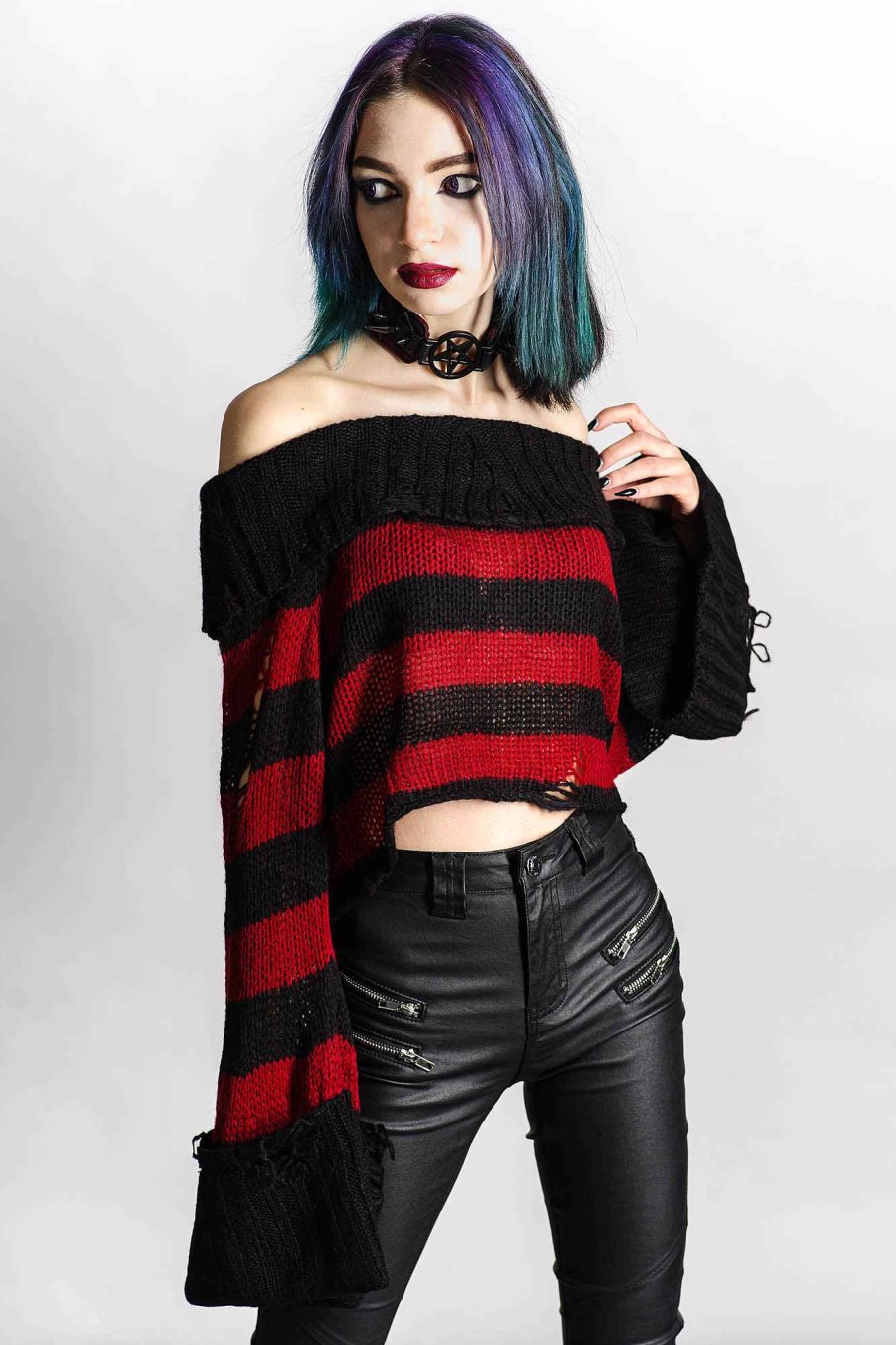 Women KILLSTAR Knitwear | Nightmare Knit Sweater Red