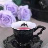 Home Killstar Cups & Mugs | After Midnight Tea Cup & Saucer Black