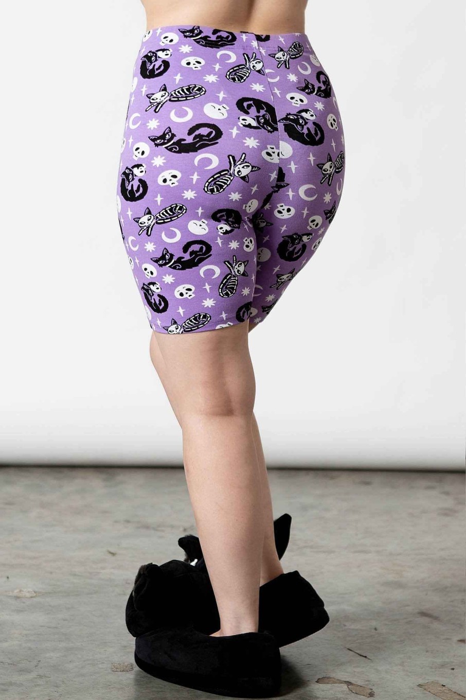 Women KILLSTAR Loungewear | Purr Off Cycling Shorts [Plum] Purple