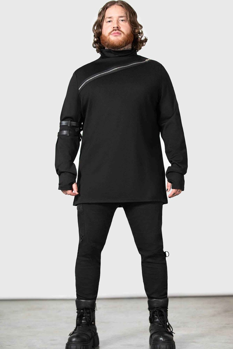 Plus KILLSTAR Tops | Meridian Long Sleeve Top [Plus] Black