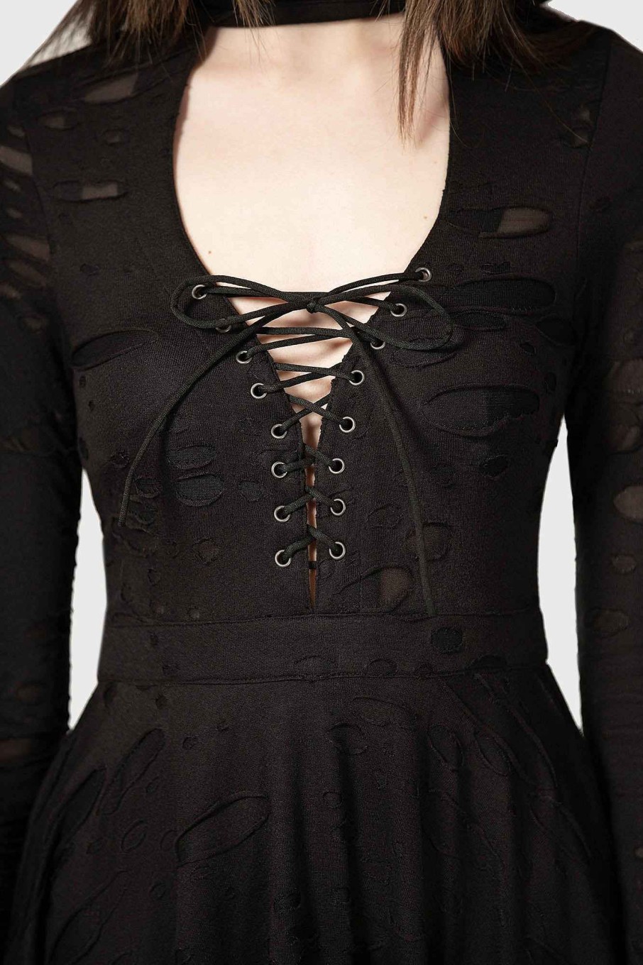 Women KILLSTAR Dresses | Boneland Arrow Maxi Dress Black