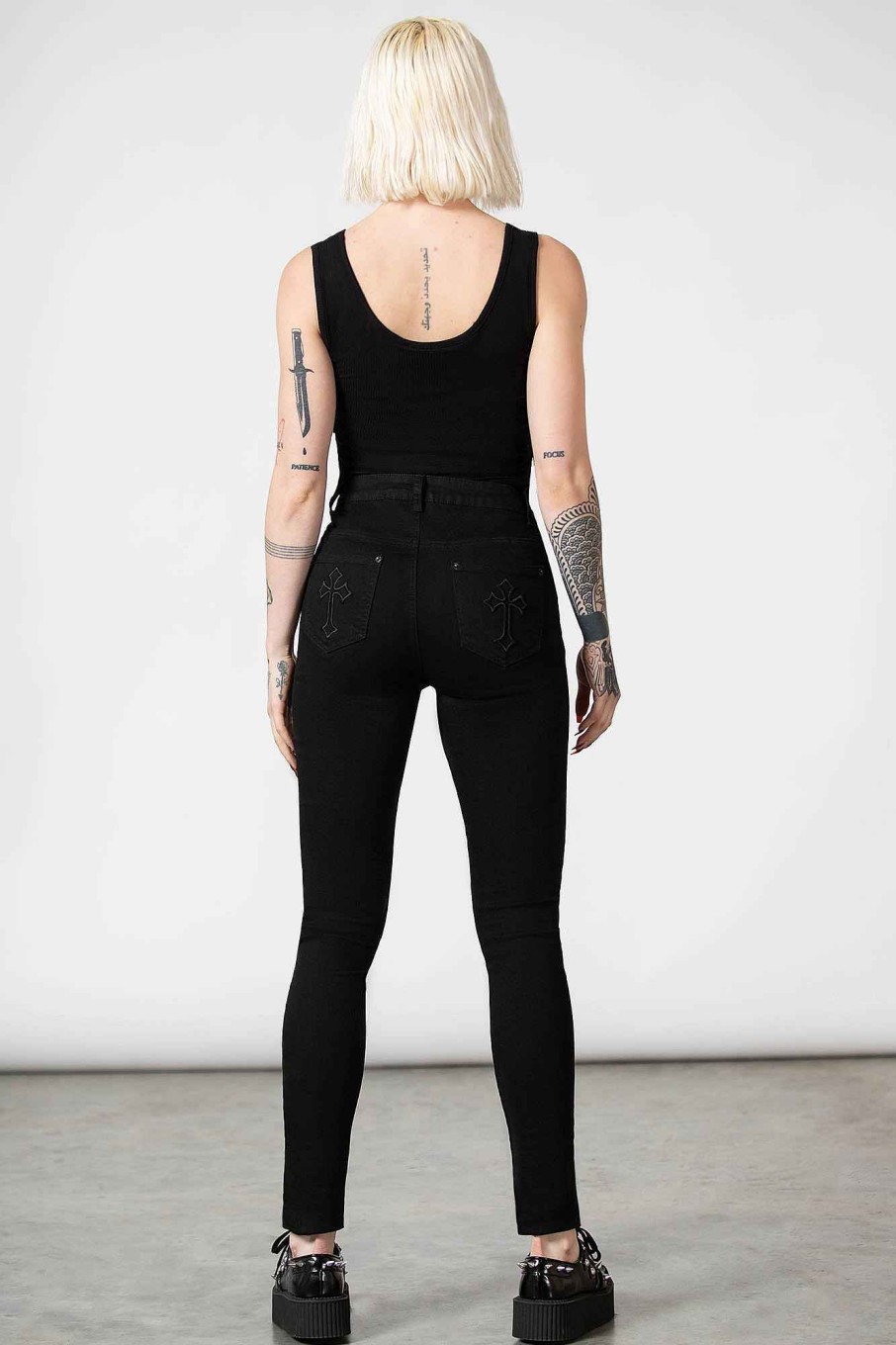 Women KILLSTAR Tops | Mortem Rib Top Black