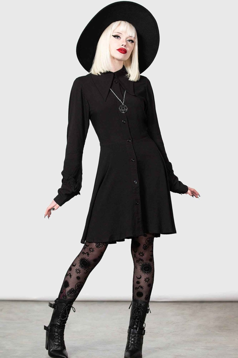 Women KILLSTAR Dresses | Kimaris Long Sleeve Dress Black