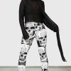 Women KILLSTAR Bottoms | Plentiful Reap Bootcut Trousers Black/White