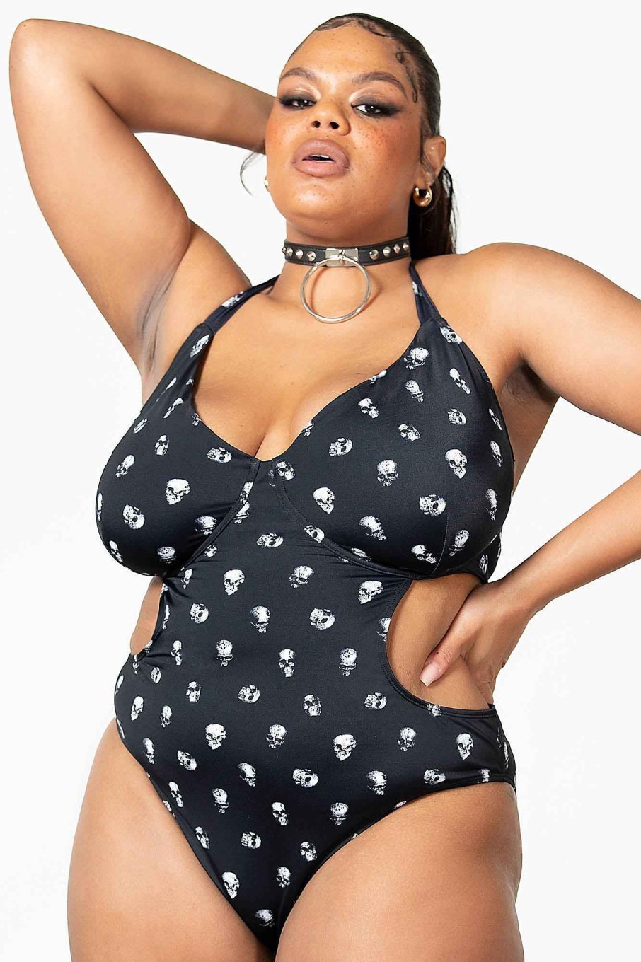 Plus KILLSTAR Swimwear | Rebel Fate Swimsuit [Plus] Black