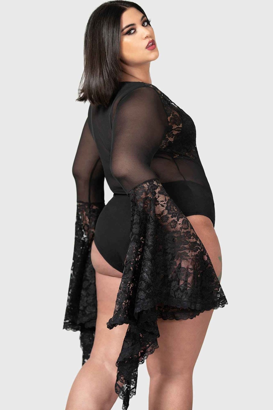 Plus KILLSTAR Intimates | Temple D'Amour Bodysuit [Plus] Black