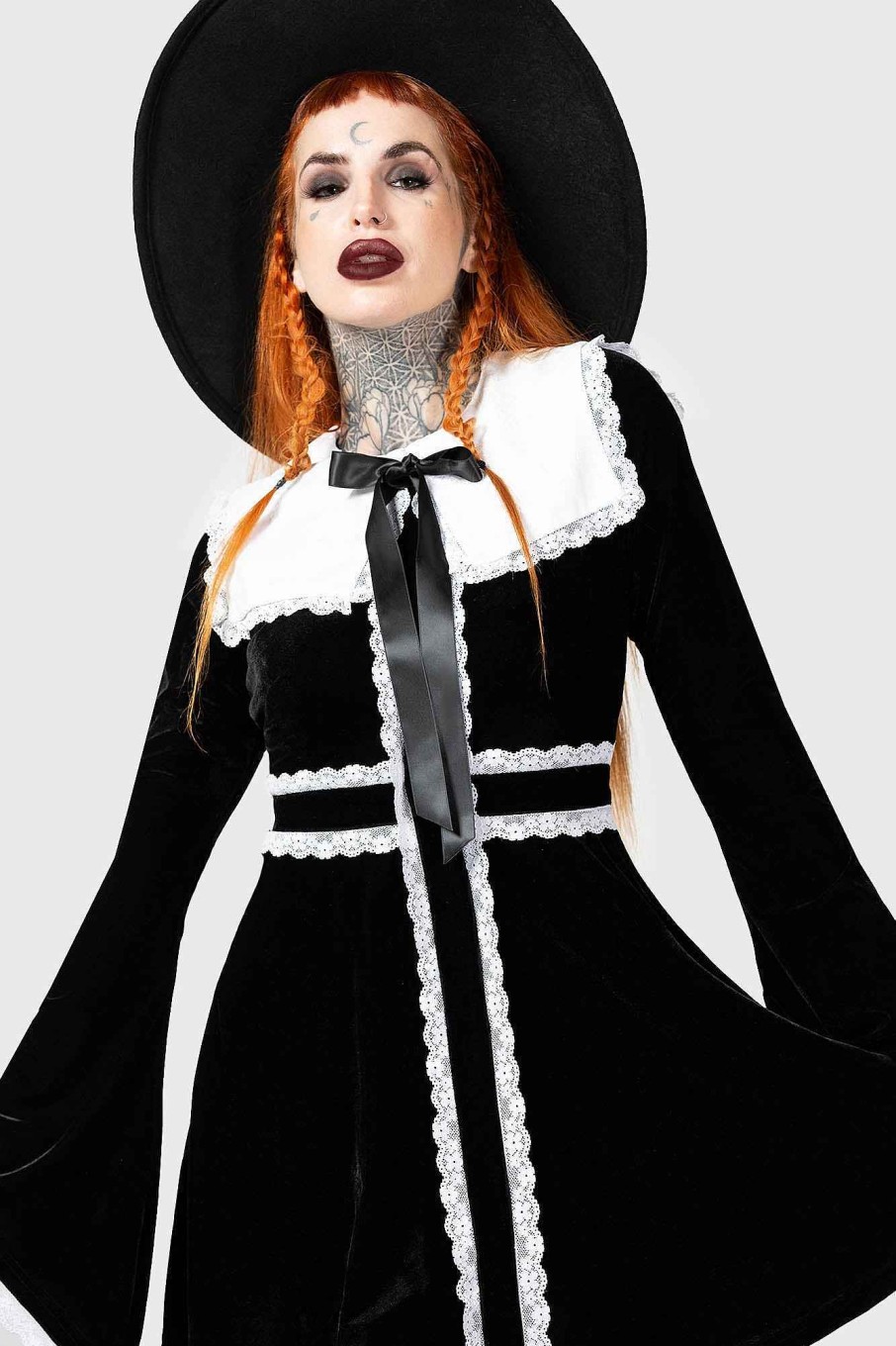 Women KILLSTAR Dresses | Infinity Coven Long Sleeve Dress Black