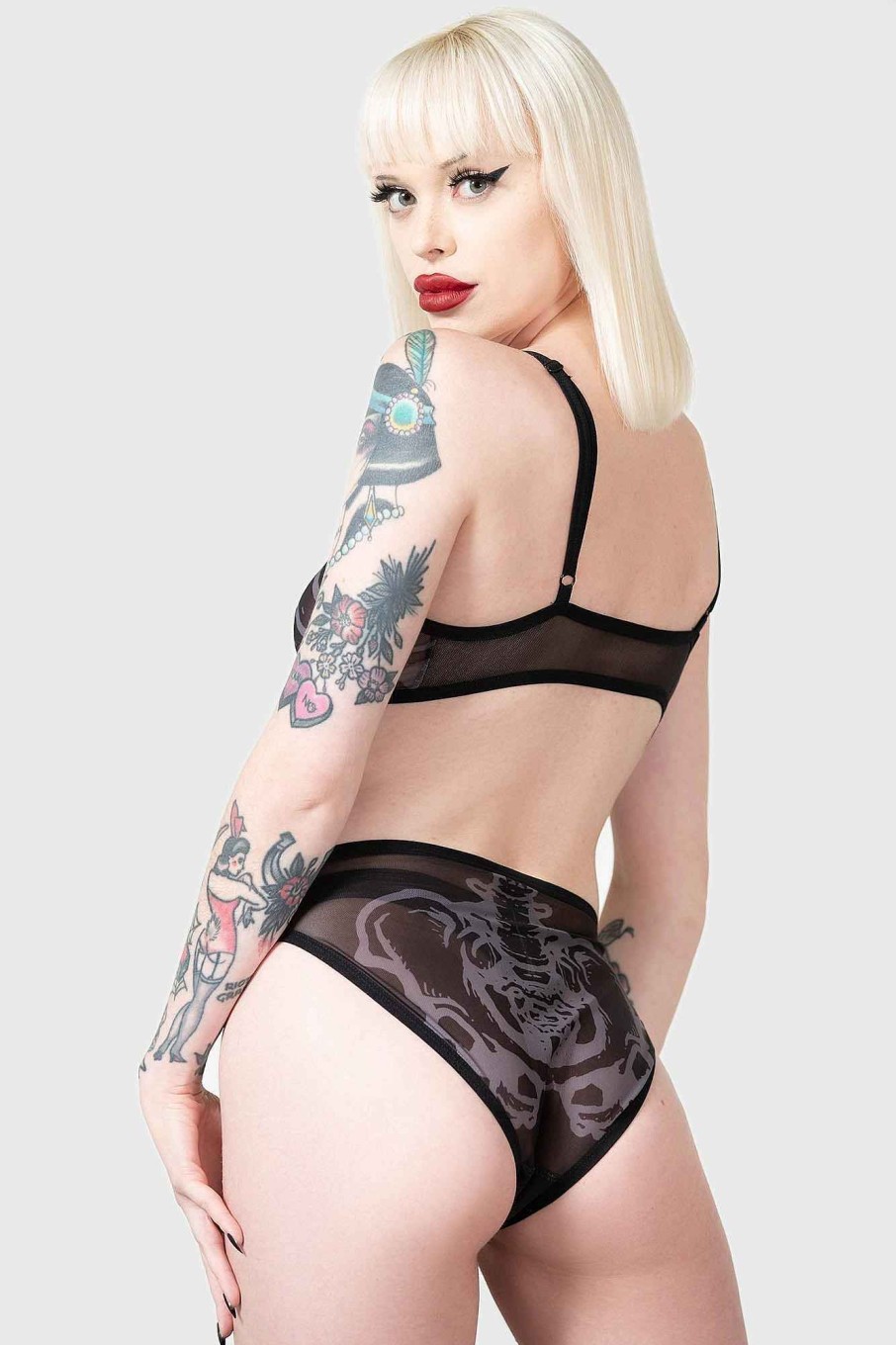 Women KILLSTAR Intimates | Boneyard Panty Black