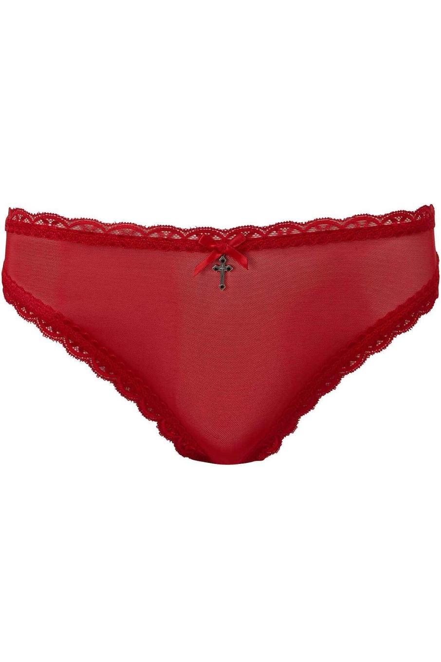 Women KILLSTAR Intimates | She Bites Lace Panty [Scarlet] Red