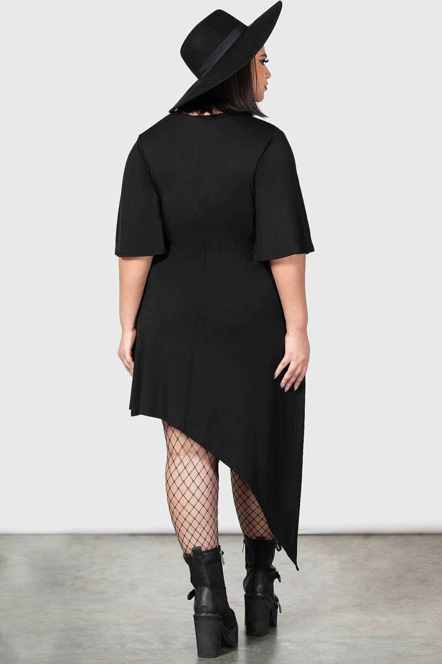 Plus KILLSTAR Dresses | Maple Asymmetric Dress [Plus] Black