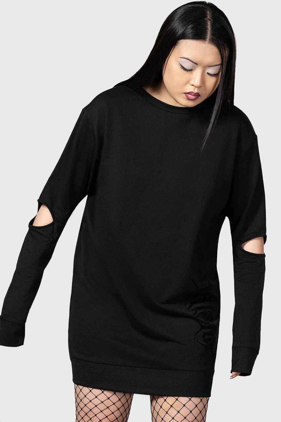 Women KILLSTAR Knitwear | Heim Seeker Sweatshirt Black