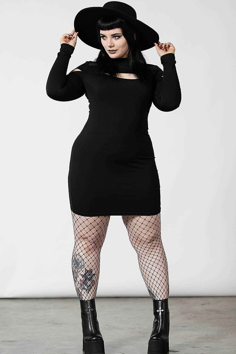 Women KILLSTAR Dresses | Cosmic Shift Long Sleeve Dress Black