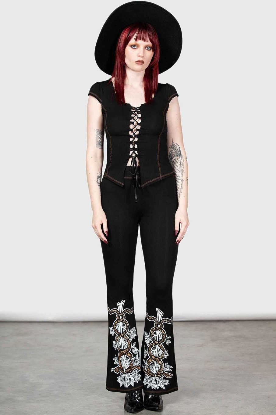 Women KILLSTAR Tops | Midsummer Maypole Top Black