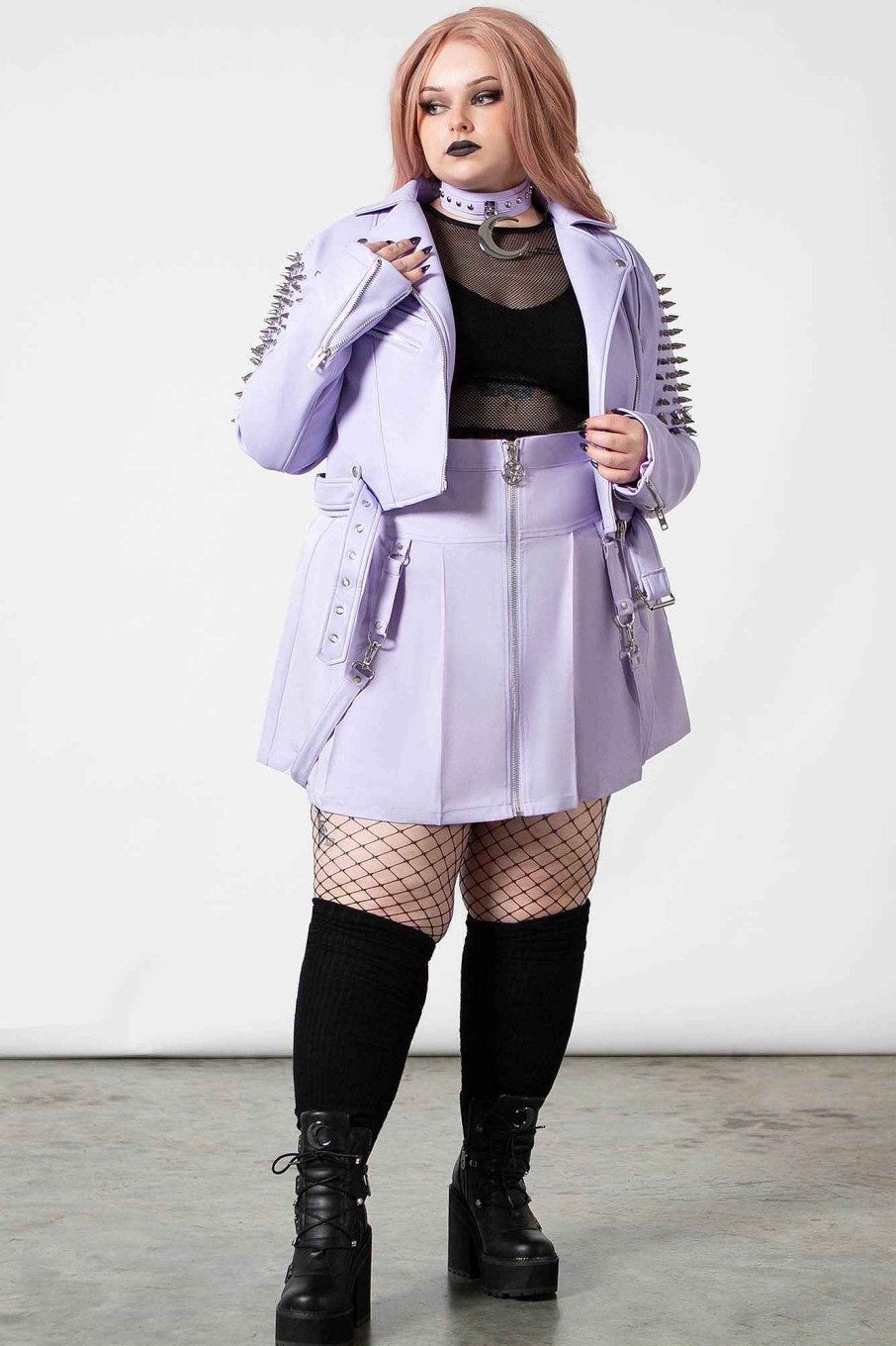 Plus KILLSTAR Bottoms | Blaire B*Tch Mini Skirt [Pastel ] [Plus] Lilac