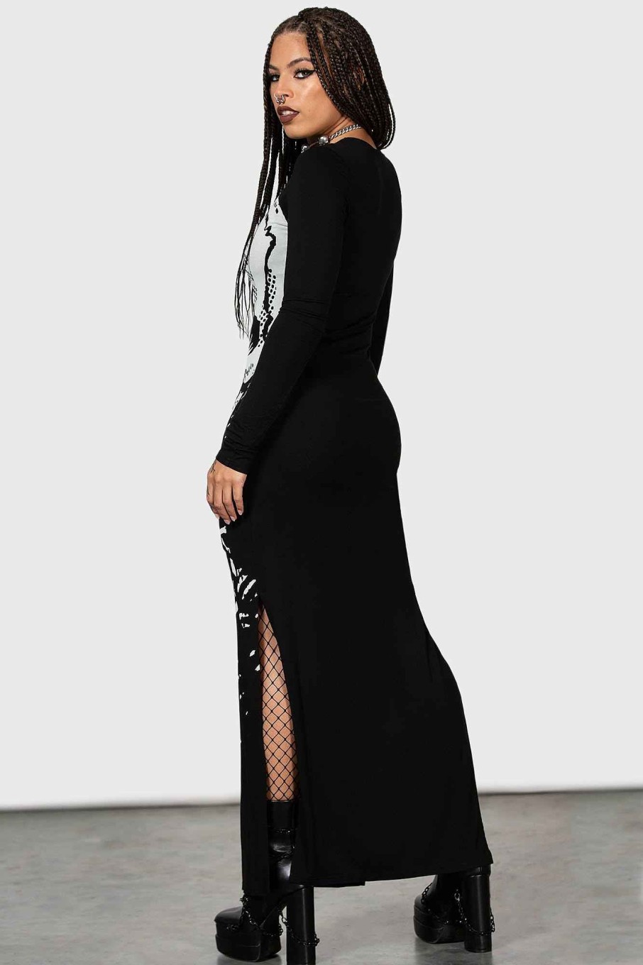 Women KILLSTAR Dresses | Spine Chilling Maxi Dress Black