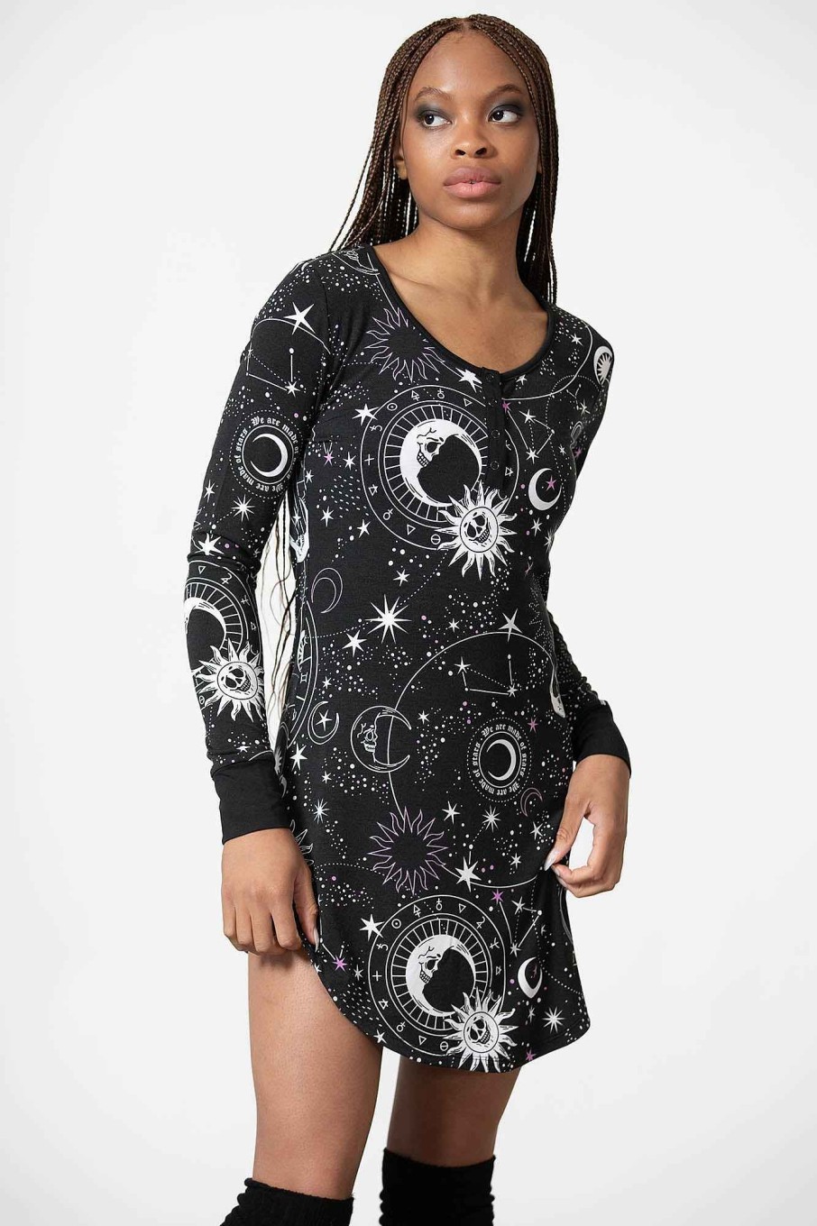 Women KILLSTAR Loungewear | Venus Lounge Dress Black