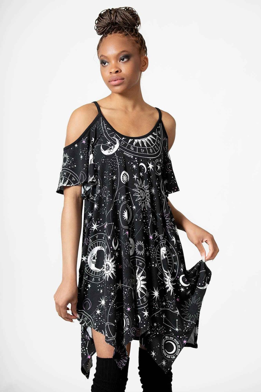 Women KILLSTAR Loungewear | Zodiac Lounge Dress Black