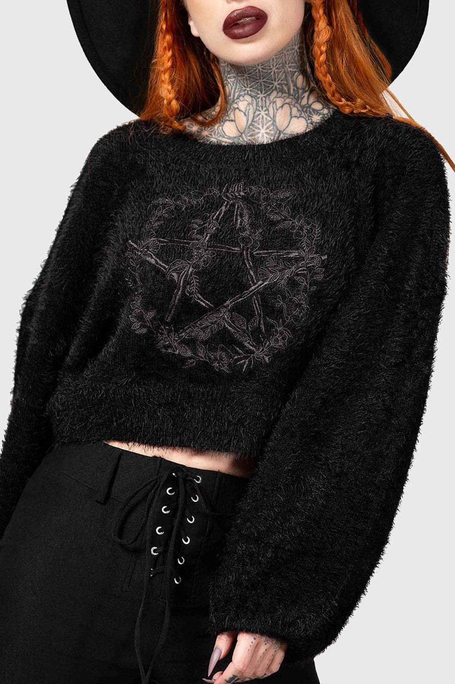 Women KILLSTAR Knitwear | Winter Spirit Knit Sweater Black