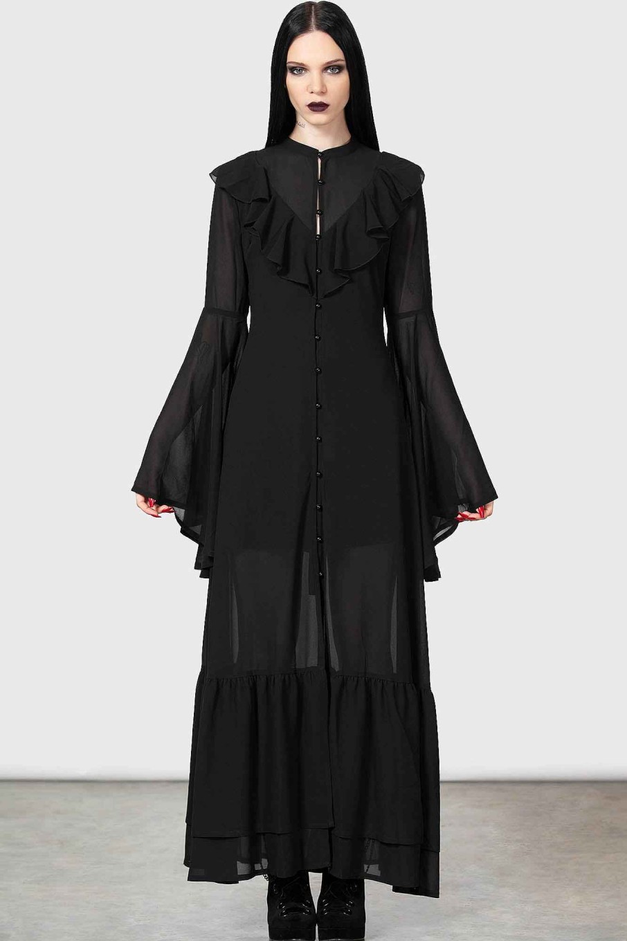 Women KILLSTAR Dresses | Valentine Maxi Dress Black