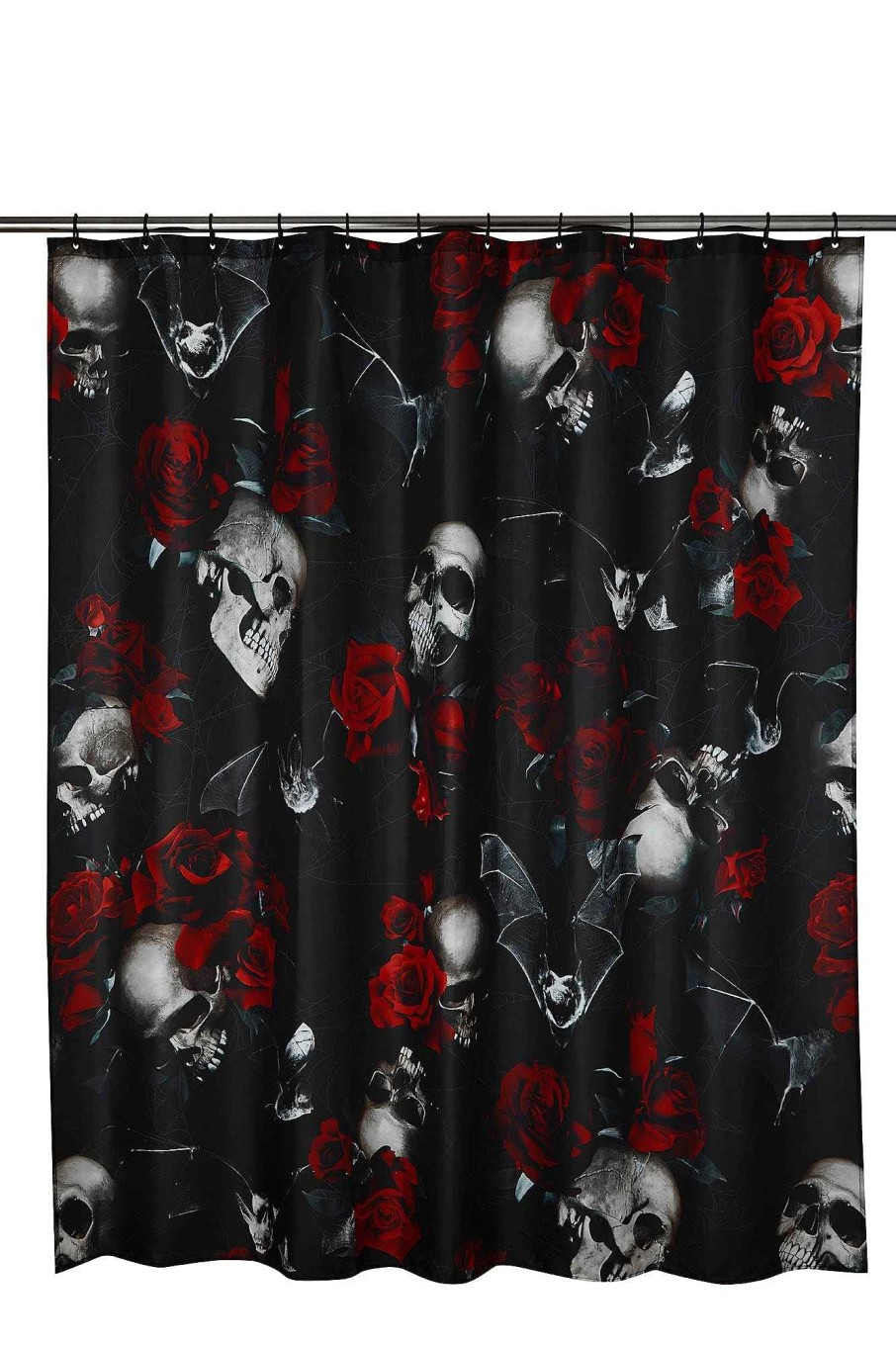 Home KILLSTAR Shower Curtains | Haunted Garden Shower Curtain Black