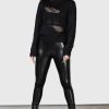 Women KILLSTAR Knitwear | Torn Apart Sweater Black