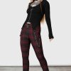 Women KILLSTAR Bottoms | Tartanarchist Trousers [Crimson] Red Tartan