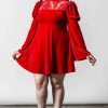 Women KILLSTAR Dresses | Crimson Kiss Dress [Scarlet] Red