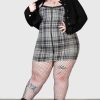 Plus KILLSTAR Dresses | Bury Me Bodycon Dress [Plus] Grey Tartan