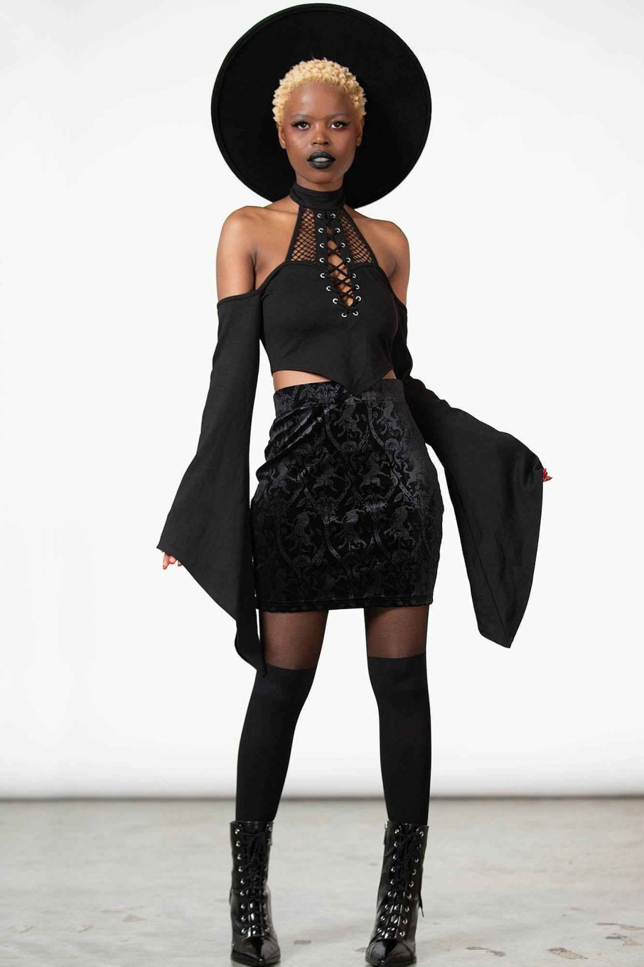 Women KILLSTAR Co-Ords | Doom Duchess Skirt [B] Black