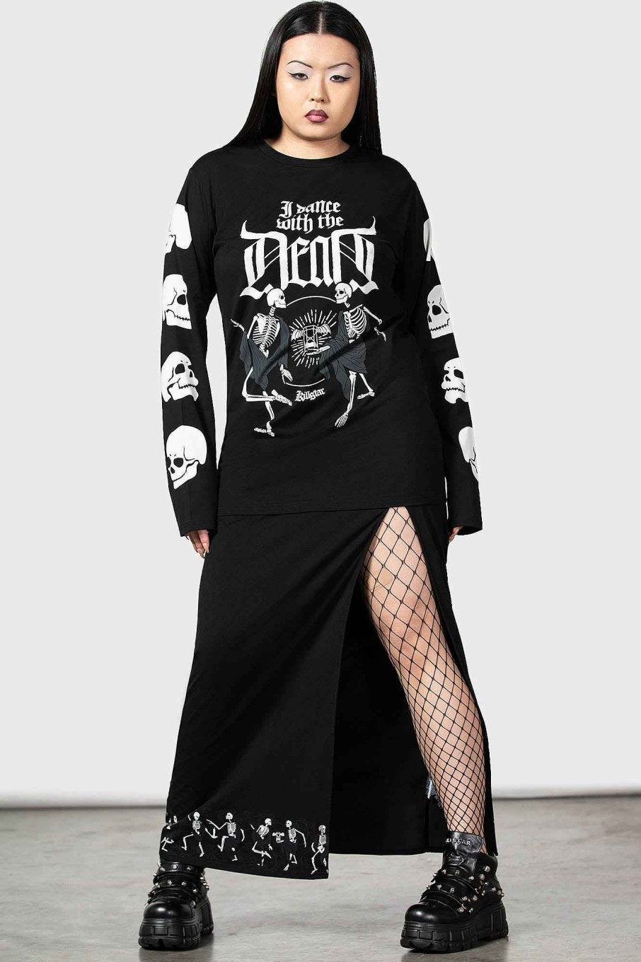 Women KILLSTAR Tops | Deathdanse Long Sleeve Top Black